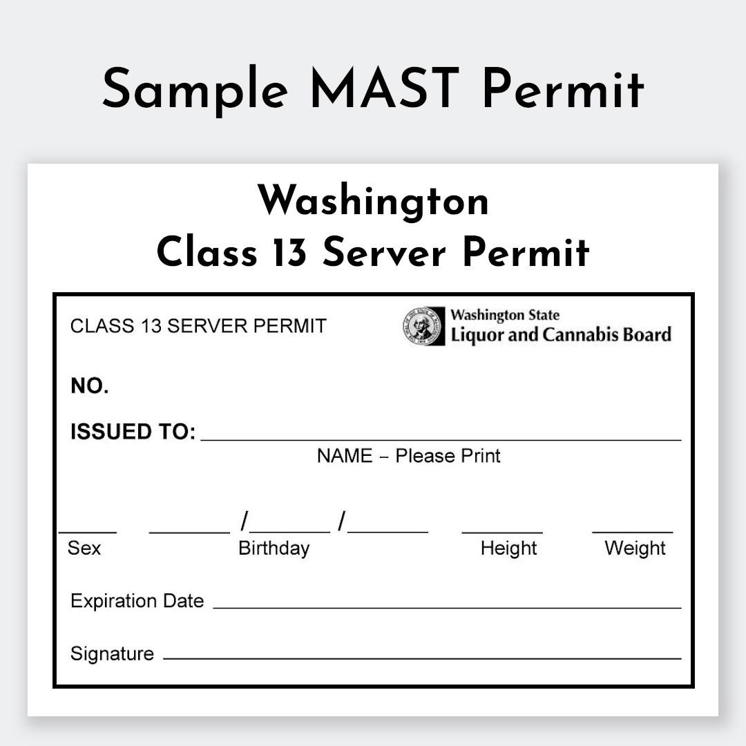 Image of a sample MAST Class 13 Server Permit